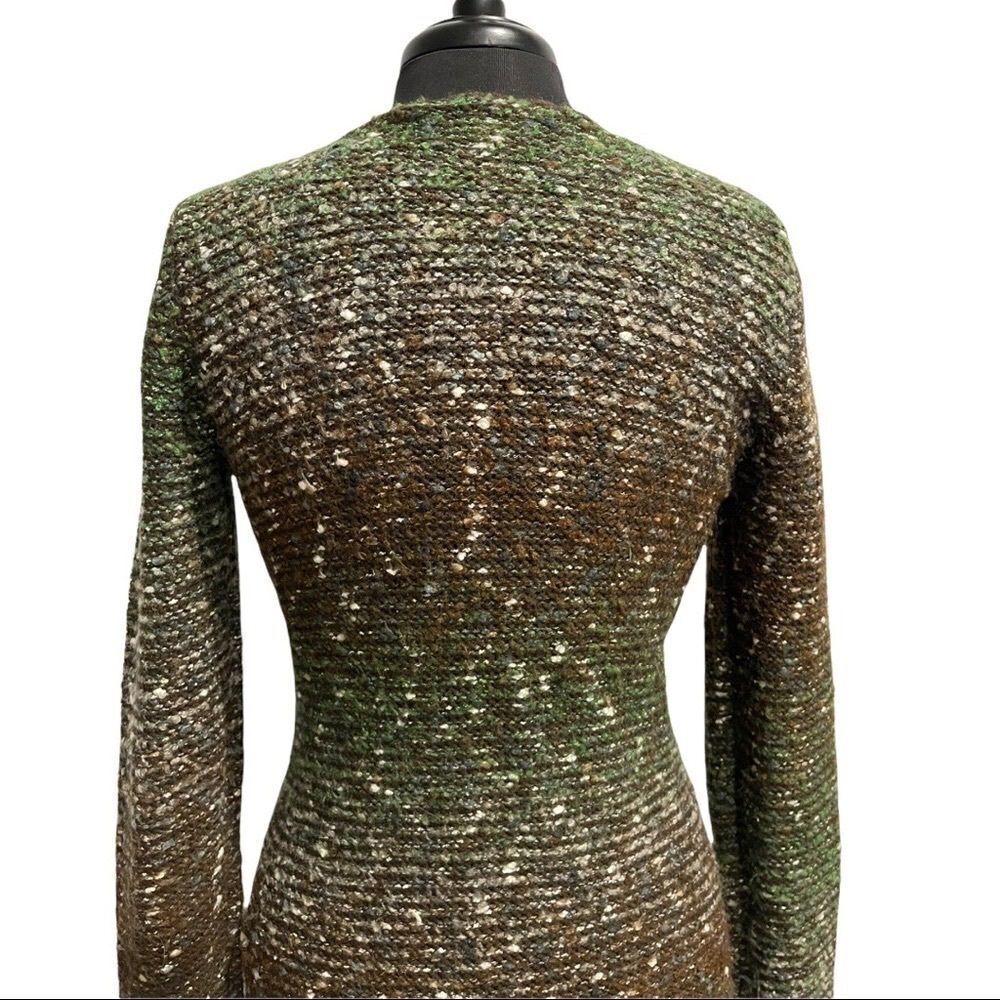 BCBGMaxAzria Ombre Knit Button Front Cardigan Sweater Brown Green Size M - Picture 8 of 13